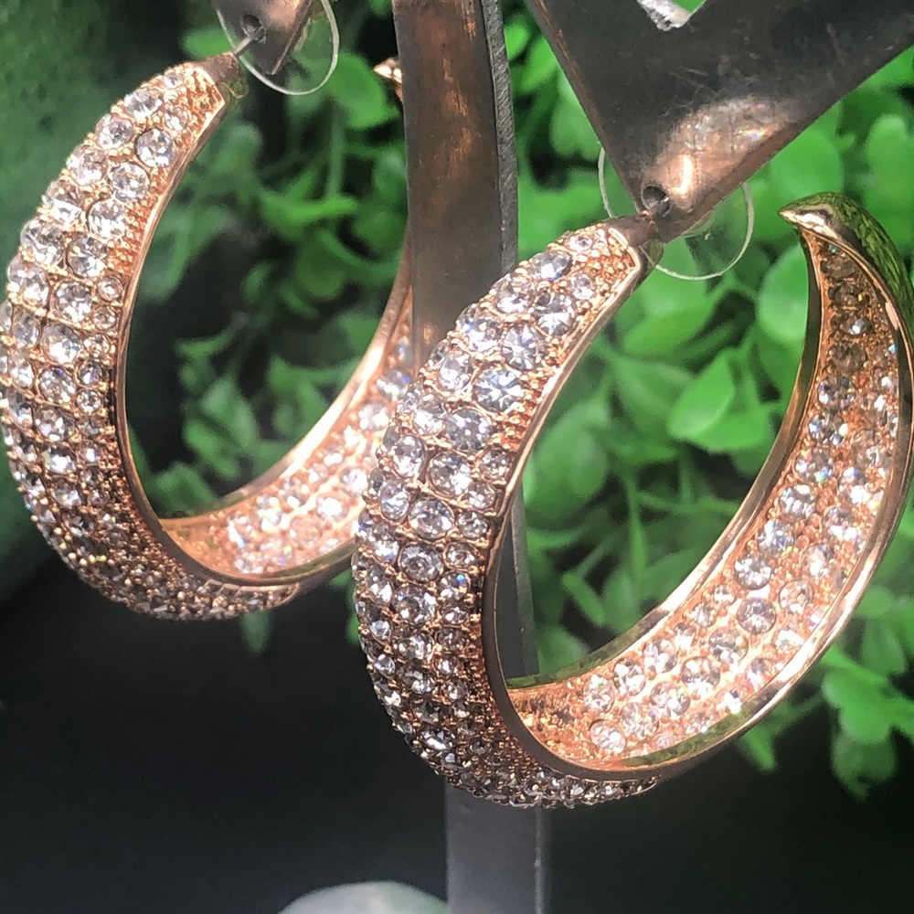 Joan Boyce 🆕2” inside/outside rose gold earrings